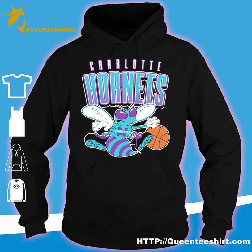 ShopCrystalRags Charlotte Hornets, NBA One of A Kind Vintage Sweatshirt with Three Crystal Star Design