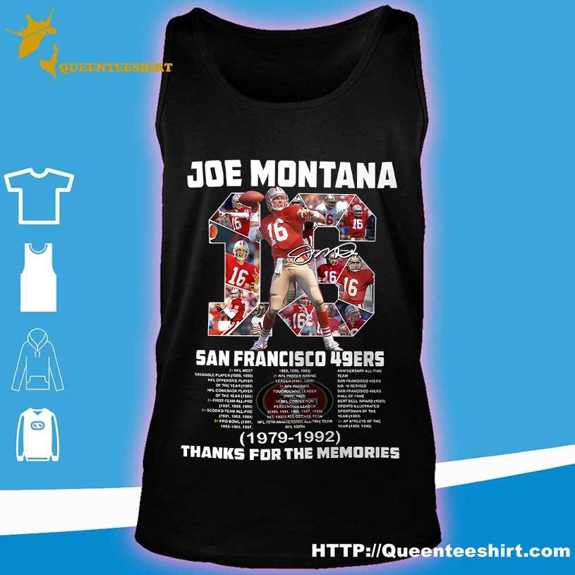 Joe Montana San Francisco 49ers 1979 1992 signature shirt, hoodie, sweater,  long sleeve and tank top