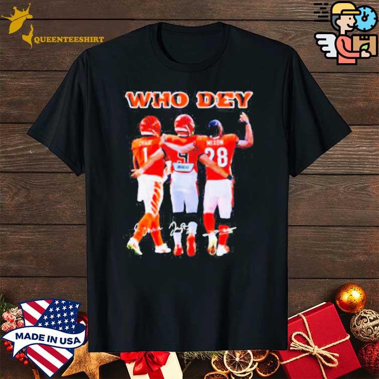 Who Dey Chase Burrow And Mixon Cincinnati Bengals Shirt, hoodie, sweater,  long sleeve and tank top