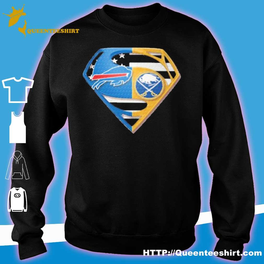 Buffalo Bills And Buffalo Sabres Inside Superman Logo t-shirt by