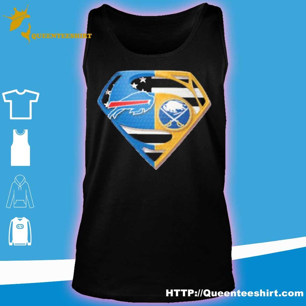 Buffalo Bills and Buffalo Sabres inside Superman logo shirt