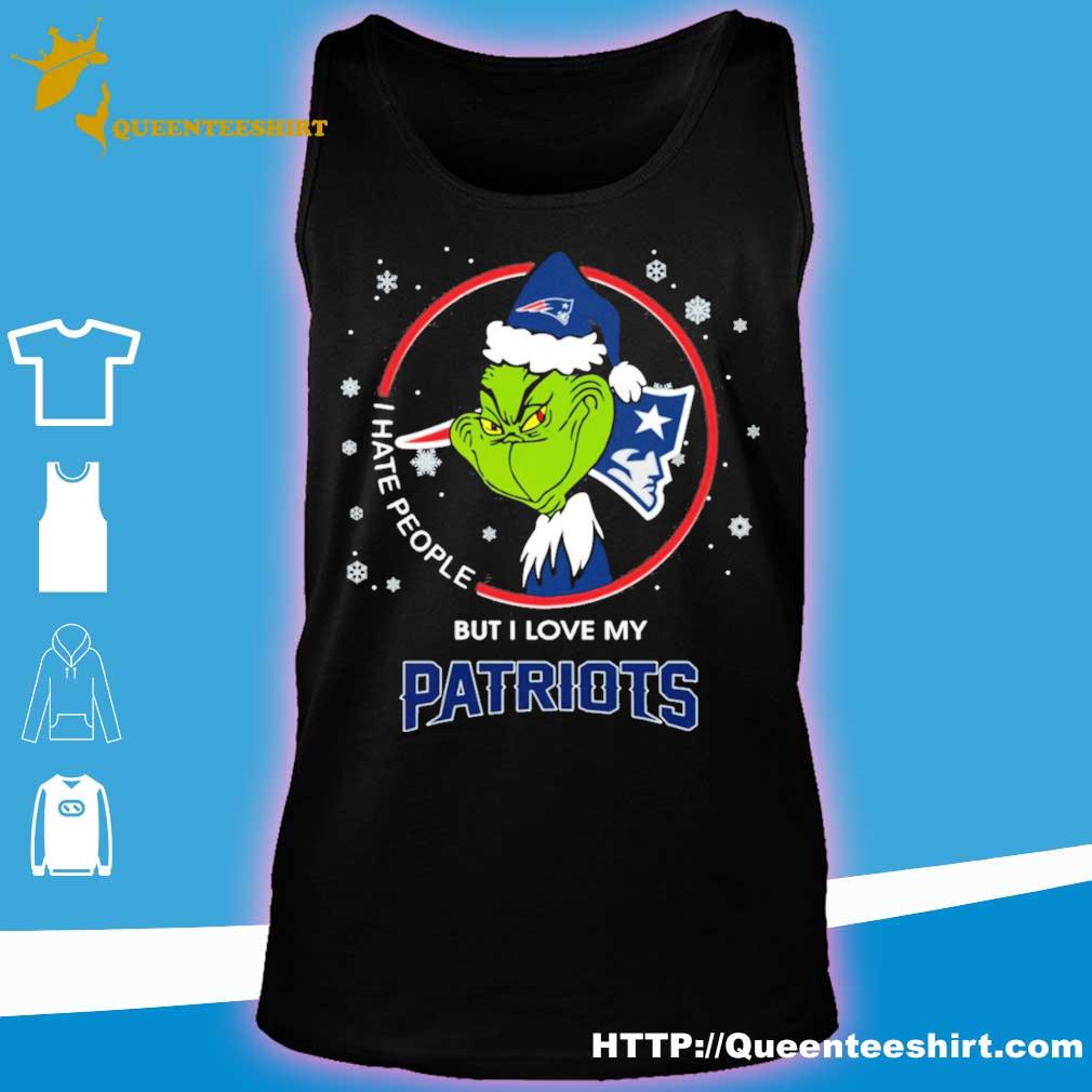 Official I Hate People But I Love My New England Patriots Grinch Shirt,  hoodie, sweater, long sleeve and tank top