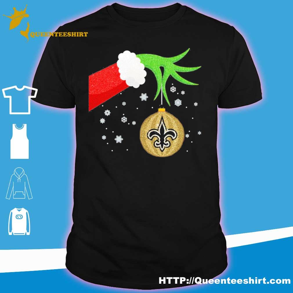 Official The Grinch Christmas Ornament New Orleans Saints Shirt, hoodie,  sweater, long sleeve and tank top